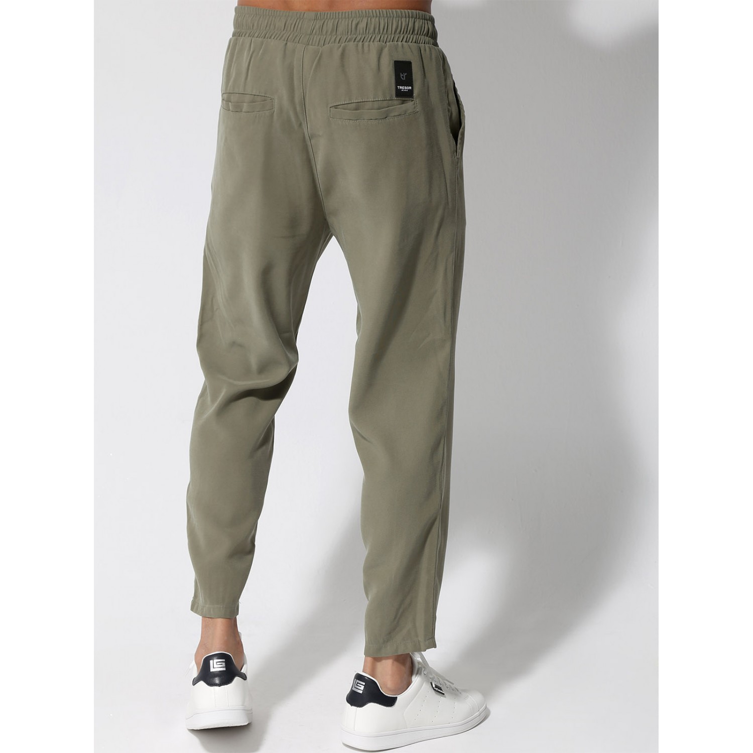 TRESOR Παντελόνι Με Λάστιχο Στην Μέση UGO 4153 Χακί