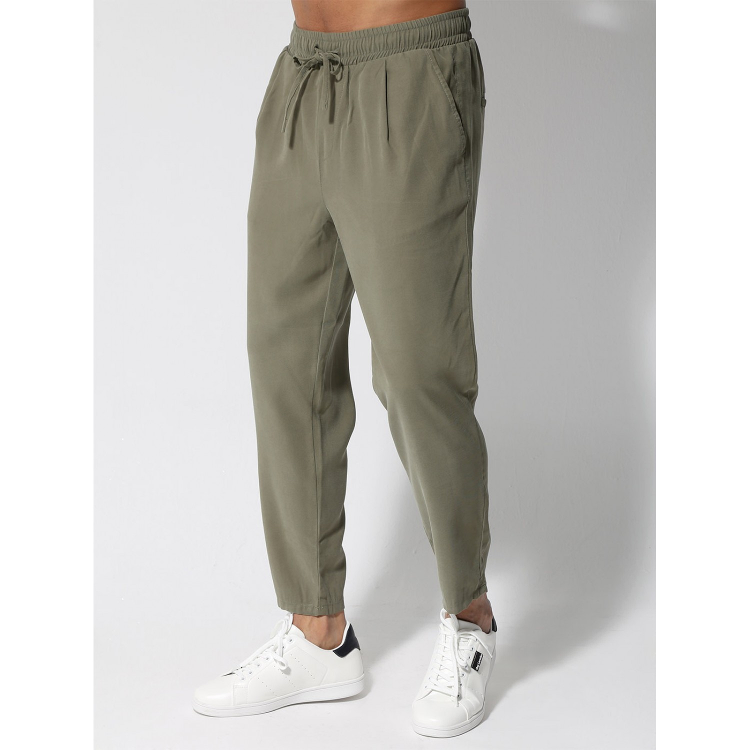 TRESOR Παντελόνι Με Λάστιχο Στην Μέση UGO 4153 Χακί