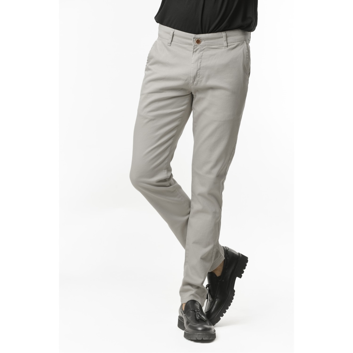 Life Style Butiken Ανδρικό Υφασμάτινο Παντελόνι Chinos LS1250 Γκρι