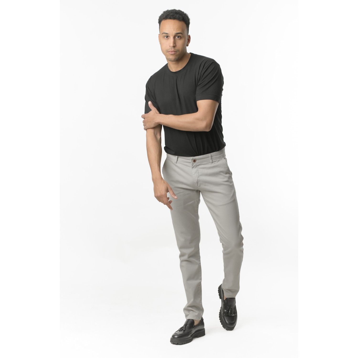 Life Style Butiken Ανδρικό Υφασμάτινο Παντελόνι Chinos LS1250 Γκρι