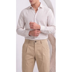 Life Style Butiken Ανδρικό Υφασμάτινο Chino Παντελόνι με πιέτες  LS1126708194004 BEIGE Ανδρικά
