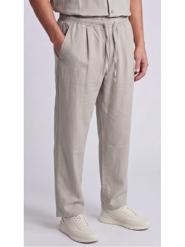 Life Style Butiken Ανδρικό Παντελόνι Baggy με πιέτες LS12010 SAND