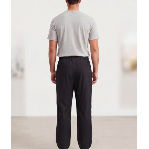 Life Style Butiken Ανδρικό Oversize Παντελόνi με πιέτες και λάστιχο με κορδόνια στη μέση LS12023 Black Ανδρικά