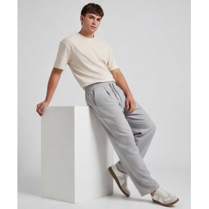 Life Style Butiken Ανδρικό Oversize Παντελόνi με πιέτες και λάστιχο με κορδόνια στη μέση LS12023 Γκρι Ανδρικά