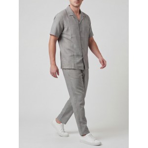 Life Style Butiken Ανδρικό Λινό Παντελόνι LS12648310 Olive Ανδρικά
