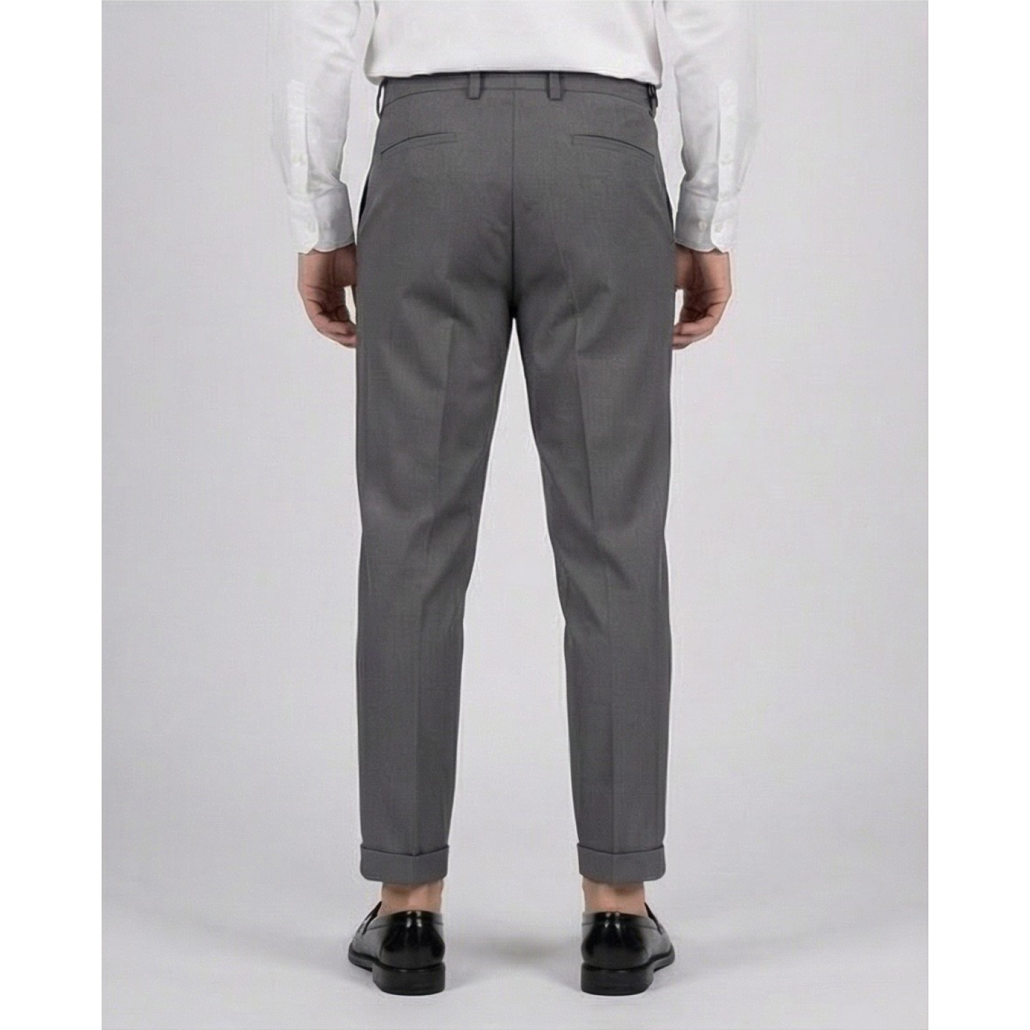 Life Style Butiken Ανδρικό Υφασμάτινο Παντελόνι με πιέτες LS13392 Γκρι