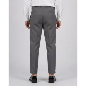 Life Style Butiken Ανδρικό Υφασμάτινο Παντελόνι με πιέτες LS13392 Γκρι