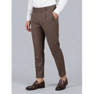 Life Style Butiken Ανδρικό Υφασμάτινο Παντελόνι με πιέτες LS13392 Καφέ