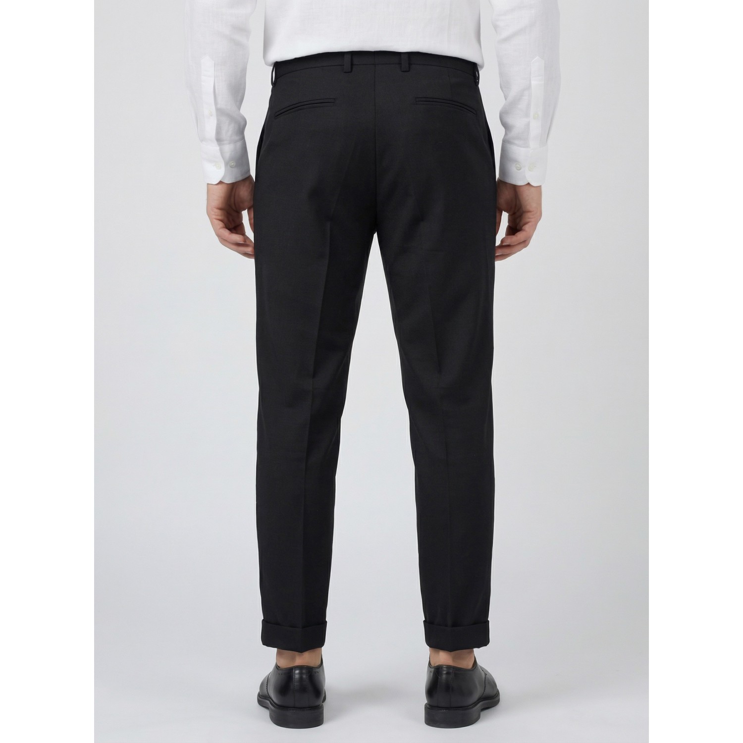 Life Style Butiken Ανδρικό Υφασμάτινο Παντελόνι με πιέτες LS13392 Black