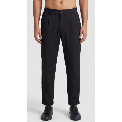 Life Style Butiken Ανδρικό Υφασμάτινο Παντελόνι με πιέτες LS1405 Black