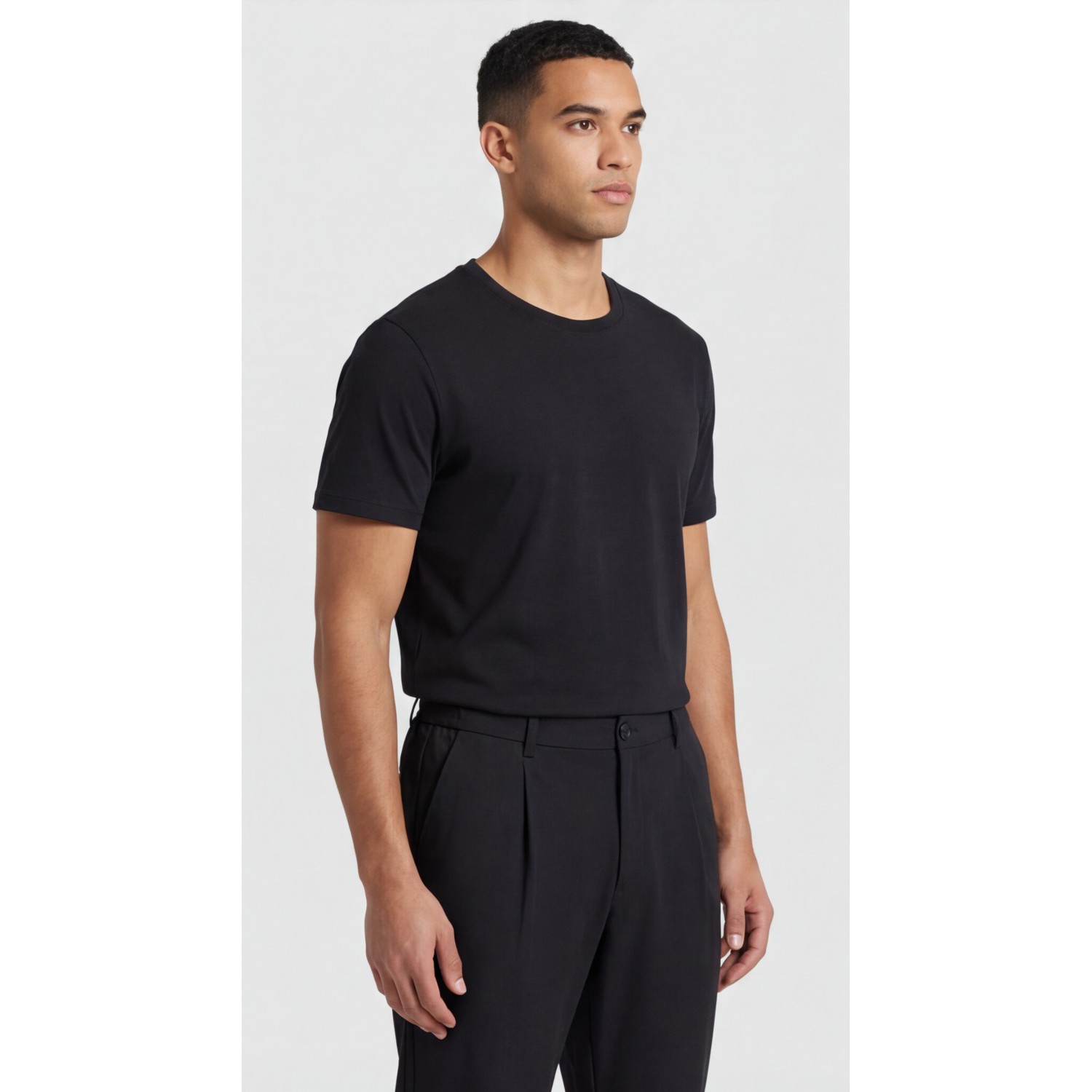 Life Style Butiken Ανδρικό Υφασμάτινο Παντελόνι με πιέτες LS1405 Black