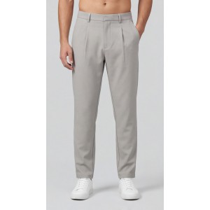 Life Style Butiken Ανδρικό Υφασμάτινο Παντελόνι με πιέτες LS14694-1 Γκρι
