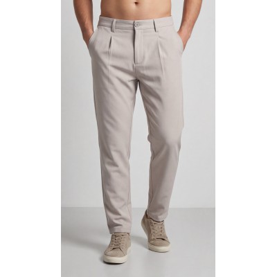 Life Style Butiken Ανδρικό Υφασμάτινο Παντελόνι με πιέτες LS14694-1 'Αμμου