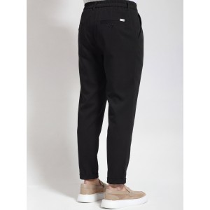 Life Style Butiken Ανδρικό Παντελόνι με Λάστιχο στη Μέση LS14708 Black