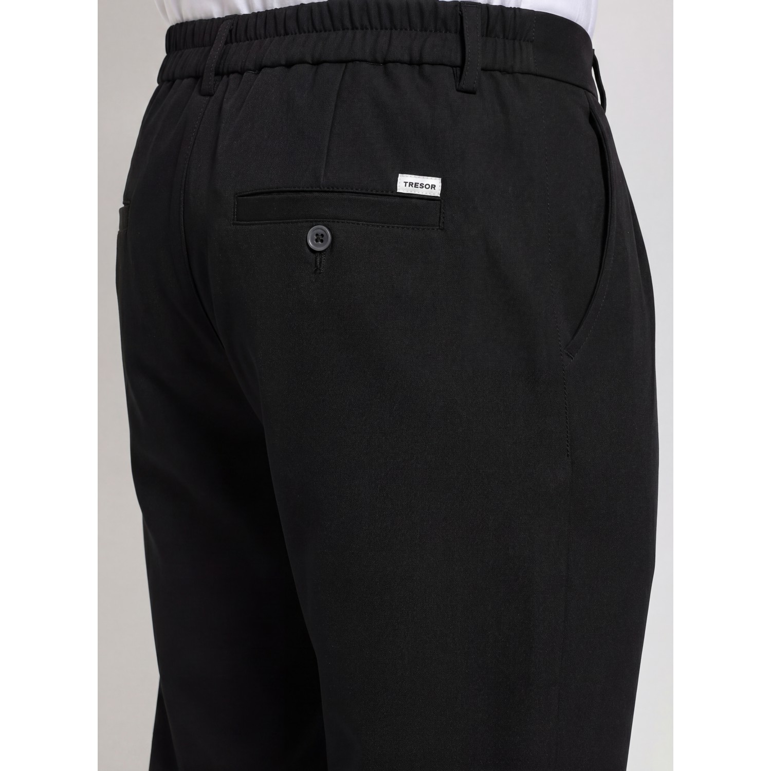 Life Style Butiken Ανδρικό Παντελόνι με Λάστιχο στη Μέση LS14708 Black