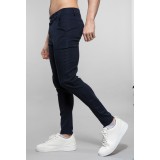 Life Style Butiken Ανδρικό Υφασμάτινο Παντελόνι LS11697 Navy 2