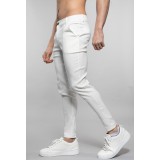 Life Style Butiken Ανδρικό Υφασμάτινο Chino Παντελόνι LS11697 Λευκό 8