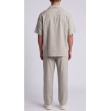 Life Style Butiken Ανδρικό Κοντομάνικο Πουκάμισο Oversize LS12011 SAND 8