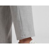 Life Style Butiken Ανδρικό Oversize Παντελόνi με πιέτες και λάστιχο με κορδόνια στη μέση LS12023 Γκρι 10