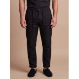 Life Style Butiken Ανδρικό Παντελόνι Λινό με πιέτες LS12648306 Black 1