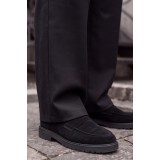Life Style Butiken Ανδρικό Relaxed Fit Παντελόνι με Πιέτες Μπροστά Φαρδύ Παντελόνι με Ελαστικότητα LS12691 Μαύρο 7