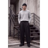 Life Style Butiken Ανδρικό Relaxed Fit Παντελόνι με Πιέτες Μπροστά Φαρδύ Παντελόνι με Ελαστικότητα LS12691 Μαύρο 8