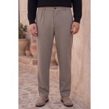 Life Style Butiken Ανδρικό Παντελόνι Smart Casual με Λάστιχο στη Μέση LS12693 Γκρι Taupe 1