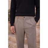 Life Style Butiken Ανδρικό Παντελόνι Smart Casual με Λάστιχο στη Μέση LS12693 Γκρι Taupe 6