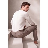 Life Style Butiken Ανδρικό Παντελόνι Smart Casual με Πιέτες και Κορδόνι LS13358 Μπεζ-Καφέ  Tech Stretch 7