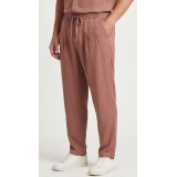 Life Style Butiken Ανδρικό Κοντομάνικο Πουκάμισο Oversize Μαο με κρυφά κουμπιά LS1M5893 Καφέ 5