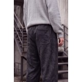 Life Style Butiken Ανδρικό Παντελόνι Baggy με Ελαστική Μέση & Βελούδινη Υφή LS15716 ΜΑΥΡΟ 4