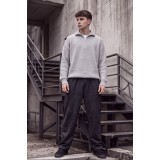 Life Style Butiken Ανδρικό Παντελόνι Baggy με Ελαστική Μέση & Βελούδινη Υφή LS15716 ΜΑΥΡΟ 6