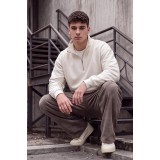 Life Style Butiken Ανδρικό Παντελόνι Baggy με Ελαστική Μέση & Βελούδινη Υφή LS15716 Μπεζ-Καφέ 6