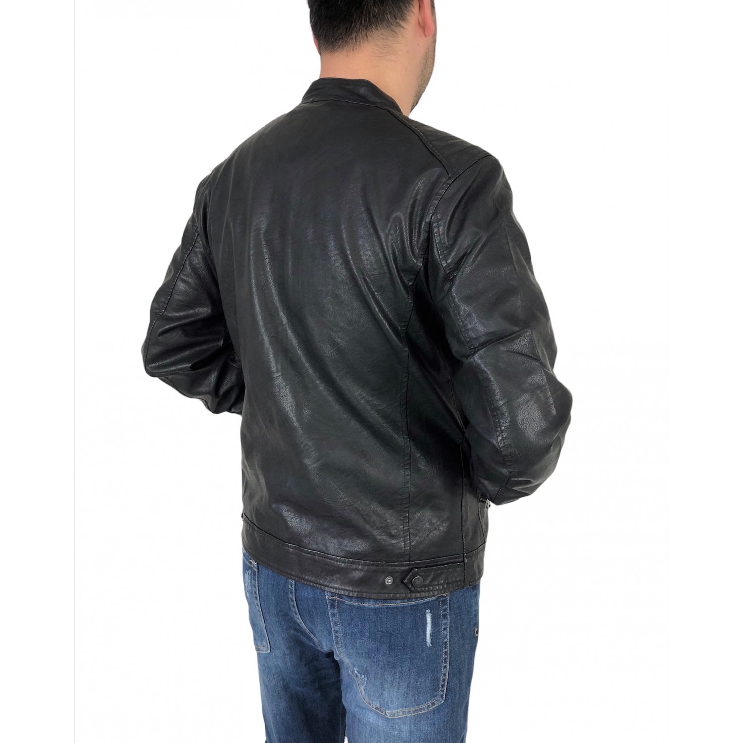 Life Style Butiken Ανδρικό Δερματινακι για άνοιξη  LS118071 Μαύρο