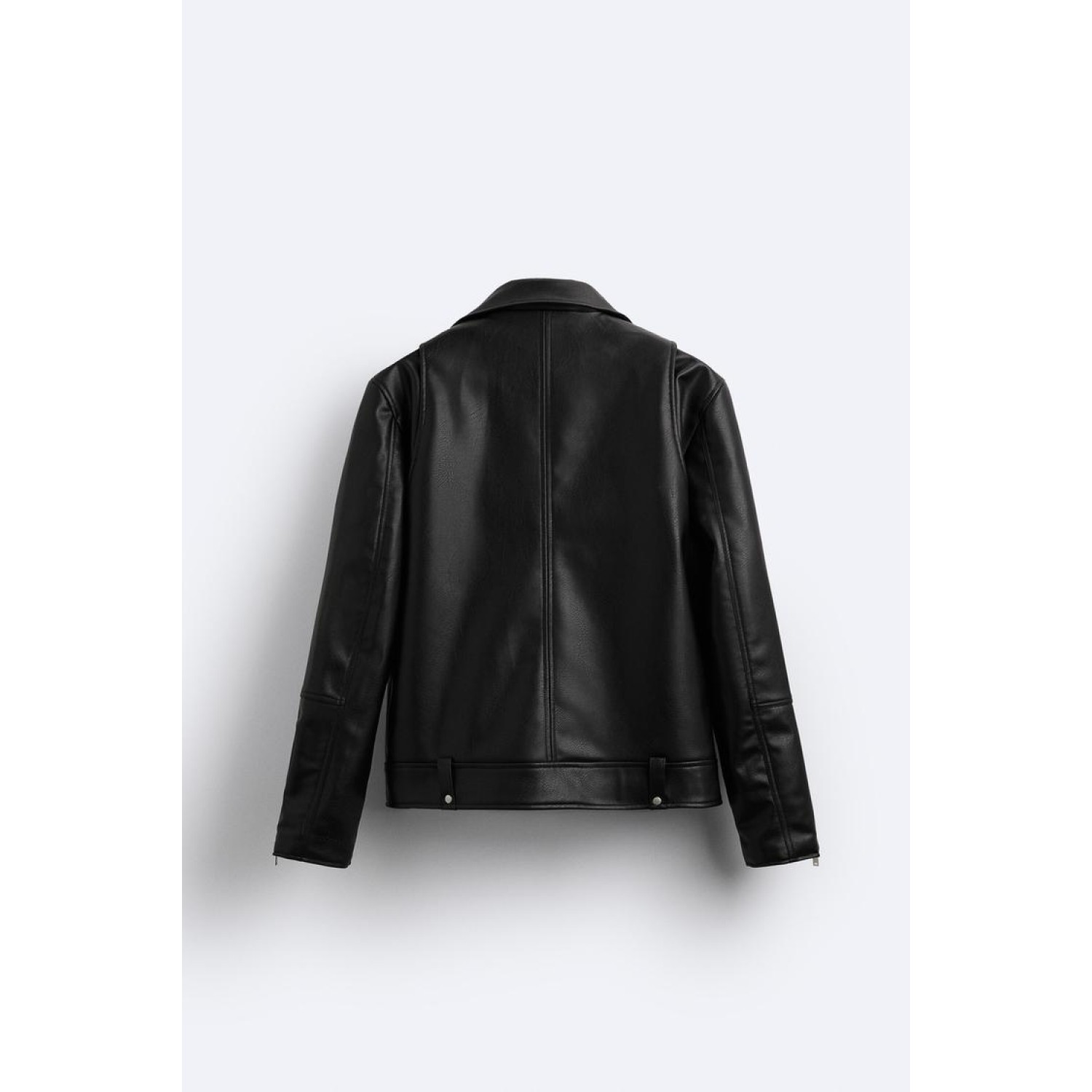 Life Style Butiken LS9816 Μαύρο Ανδρικό Δερματινακι Biker Κανονική Εφαρμογή