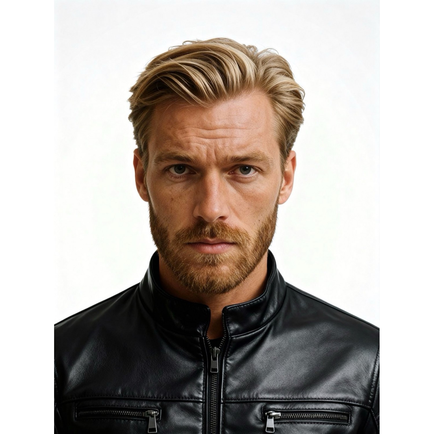 Life Style Butiken Ανδρικό jacket με όψη δέρματος LS12808 Black