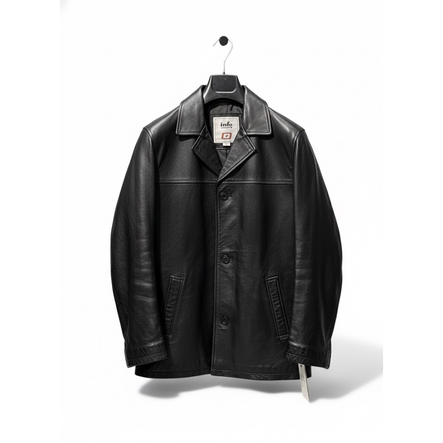 Life Style Butiken Ανδρικό δερμάτινο Jacket σακάκι με γιακά LS5308 BLACK