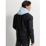 Life Style Butiken Ανδρικό δερματινάκι με επένδυση LS12178 Black 4