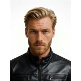 Life Style Butiken Ανδρικό jacket με όψη δέρματος LS12808 Black 3
