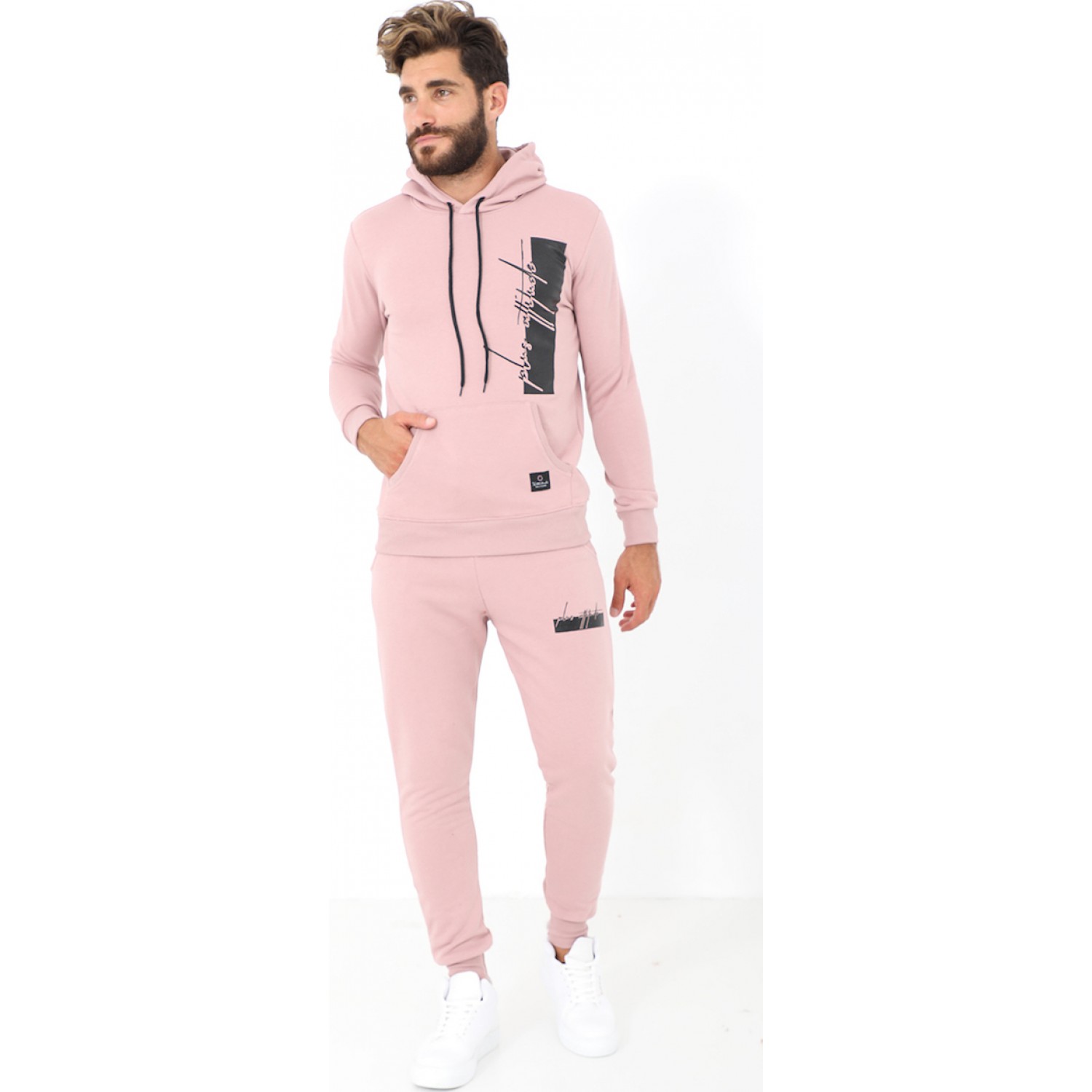 Ανδρική φόρμα φούτερ τρίκλωνη ATTITUDE 84066 Σ. ΜΗΛΟ