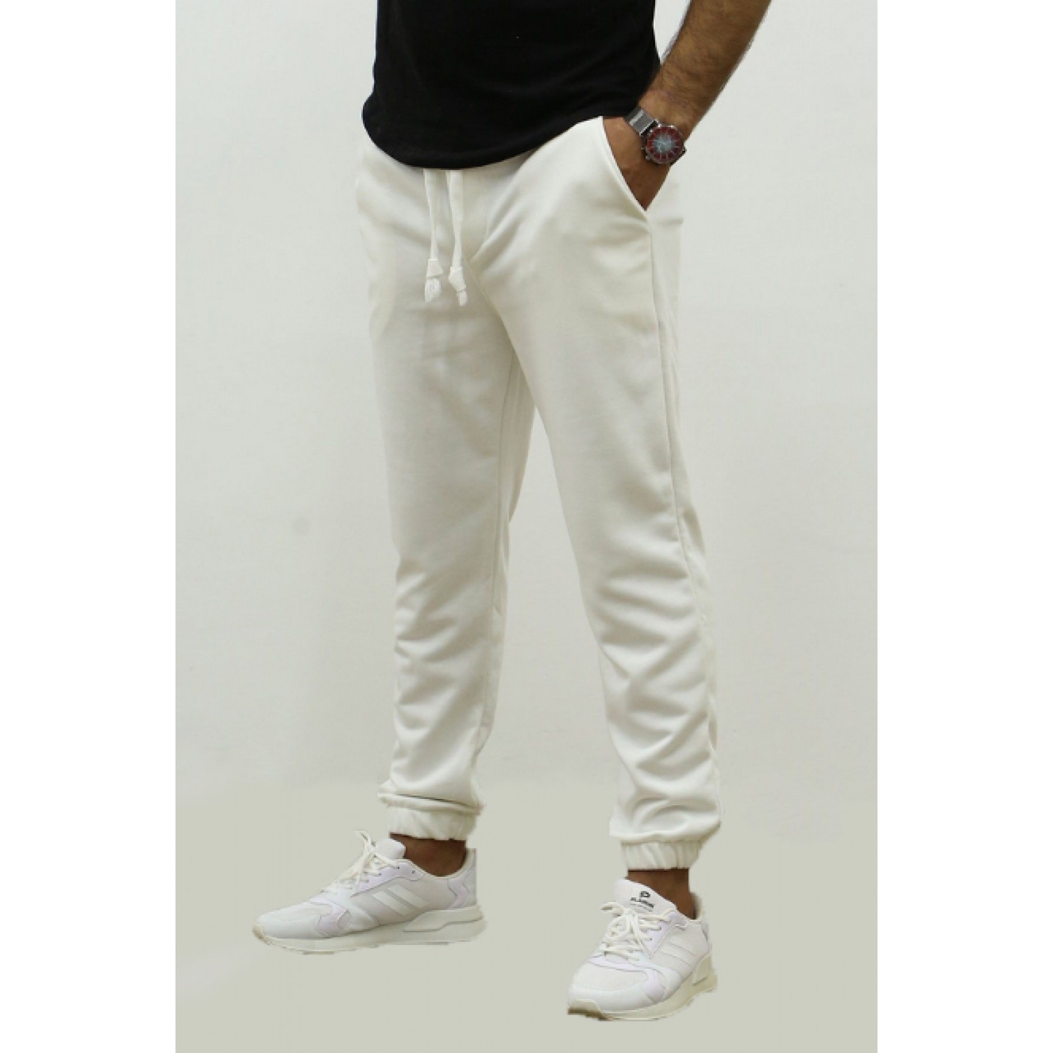 Life Style Butiken Ανδρική φόρμα oversize LS14829 Λευκό