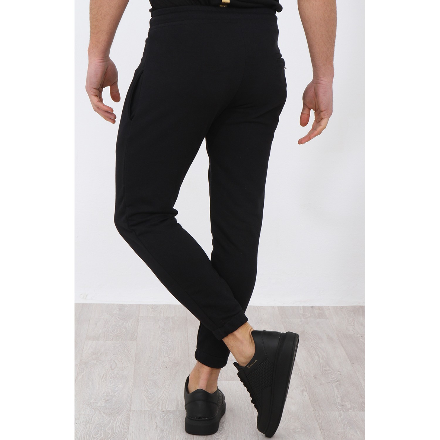 Ανδρική φόρμα ίσια με αλυσίδα Attitude 87031 Μαύρο