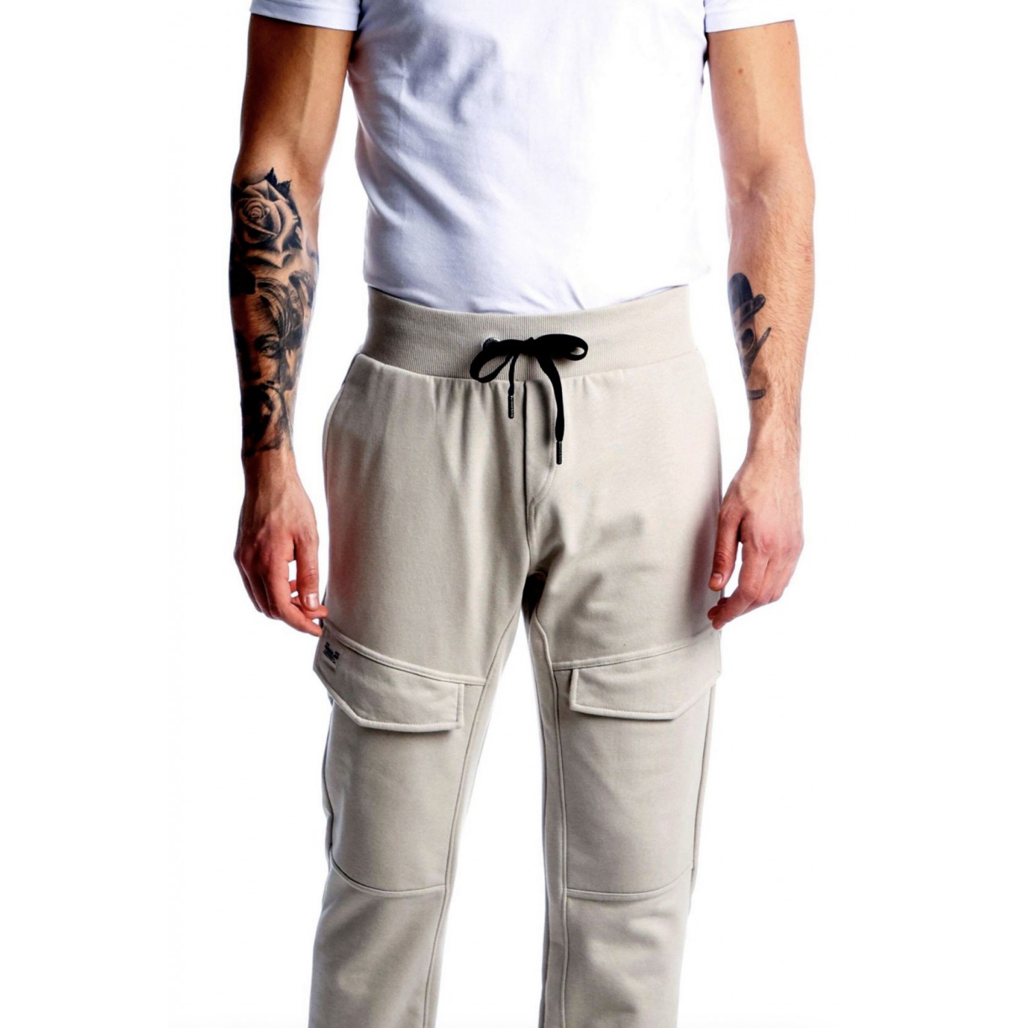 Paco & Co Ανδρική φόρμα παντελόνι cargo 2288615 Μπεζ