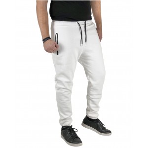 Ανδρική φόρμα παντελόνι με φερμουάρ στις τσέπες Attitude 88028 Λευκό