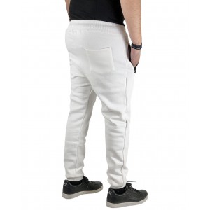Ανδρική φόρμα παντελόνι με φερμουάρ στις τσέπες Attitude 88028 Λευκό