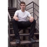 Life Style Butiken Ανδρικό Παντελόνι Φόρμας Slim Fit με Εσωτερικό Φλις LS122481852 Μαύρο 5