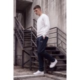 Life Style Butiken Ανδρικό Παντελόνι Φόρμας Slim Fit με Εσωτερικό Φλις LS122481852 NAVY 3