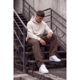Life Style Butiken Ανδρική Baggy Φόρμα Oversized με Εσωτερική Επένδυση Fleece LS13467 BROWN 5