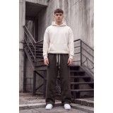 Life Style Butiken Ανδρική Φόρμα Baggy Fleece Βαμβακερή Φαρδιά Γραμμή με Κορδόνι LS17310 BROWN 6