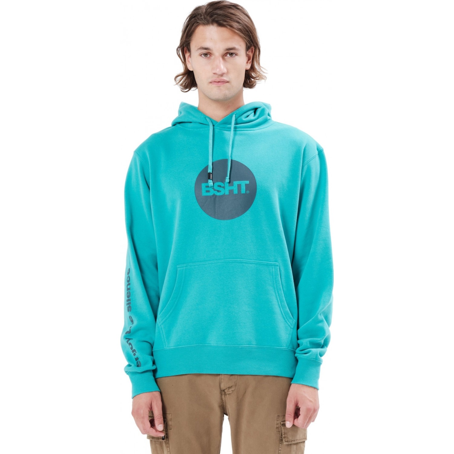 Basehit 212.BM20.02 Ανδρικό Φούτερ με Κουκούλα και Τσέπες Τιρκουάζ